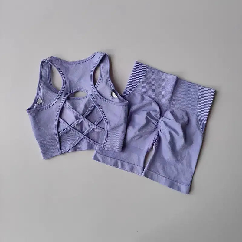 SculptFit Sports Bra & Shorts Set