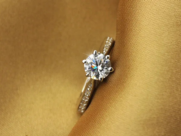 Silver Diamond Look Ring