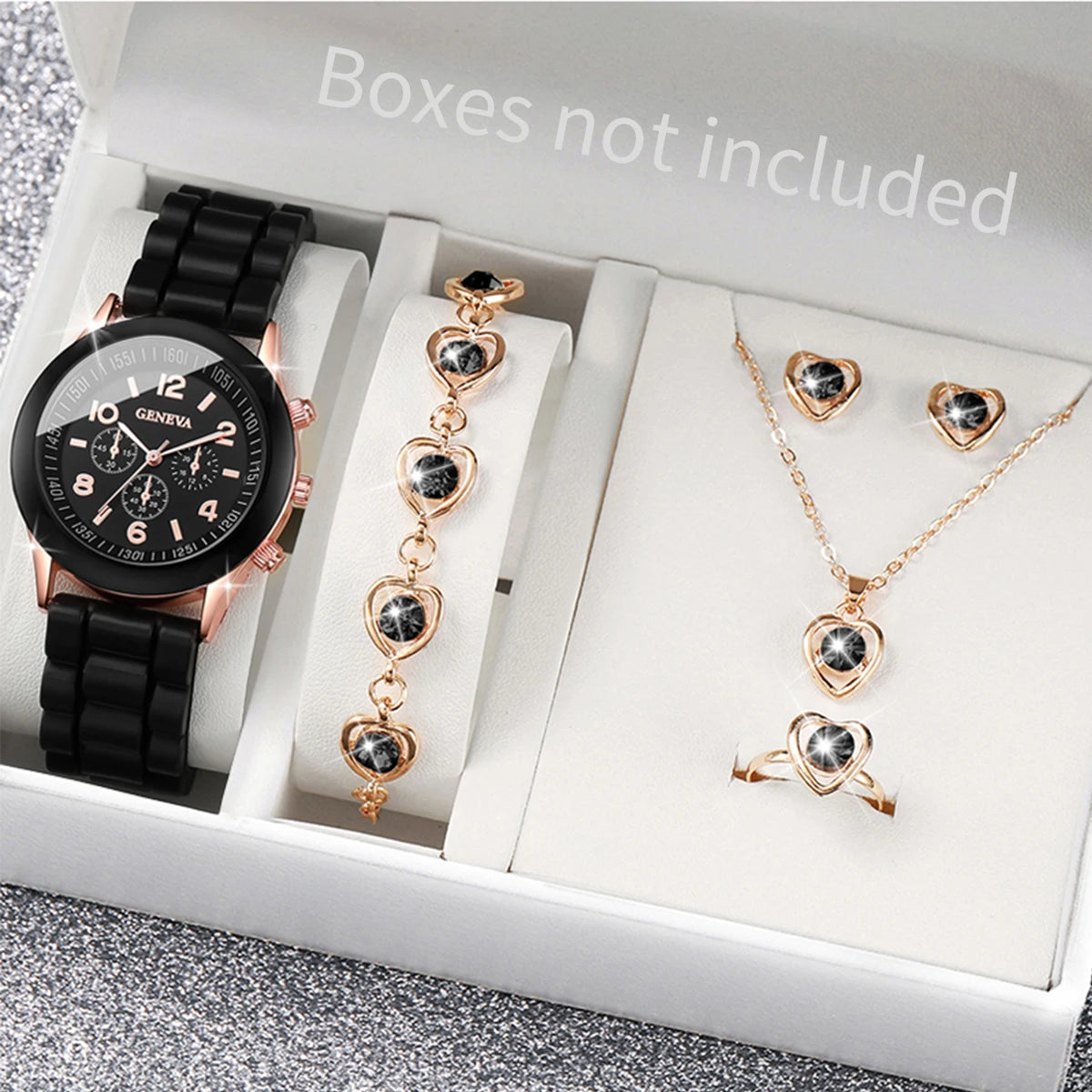 Silicone Women Watch Set