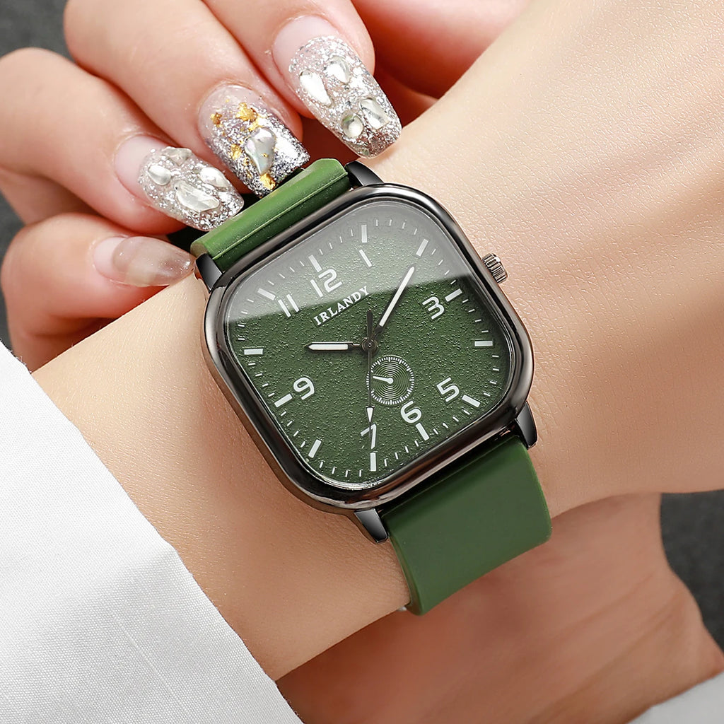 Square Silicone Sports Watch
