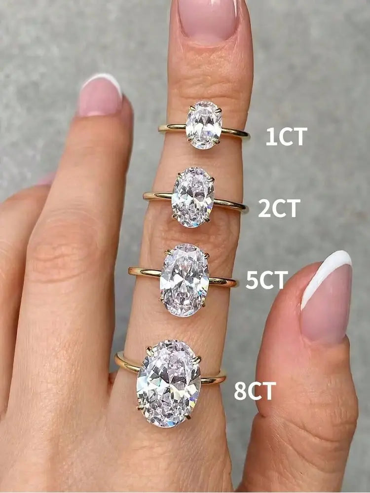 Shiny Oval Stone Ring