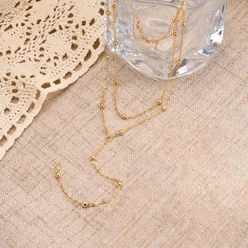 Gold Lariat Necklace