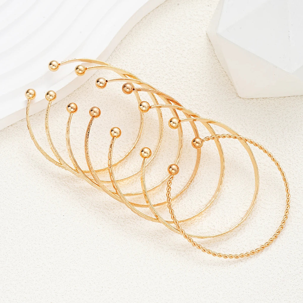 Punk Gold Bracelet Set