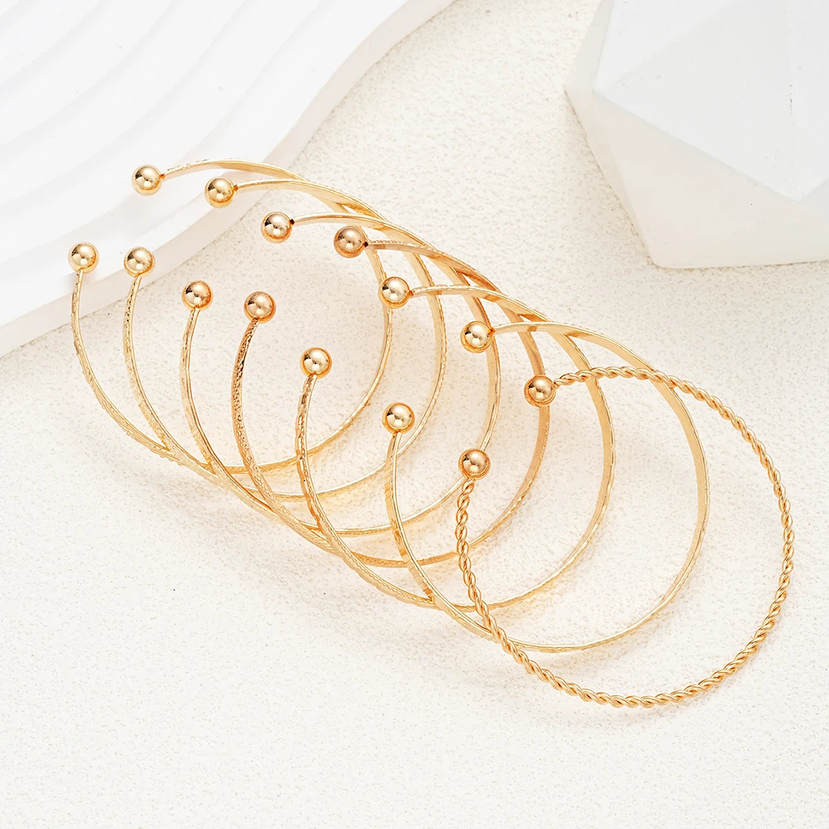 Punk Gold Bracelet Set