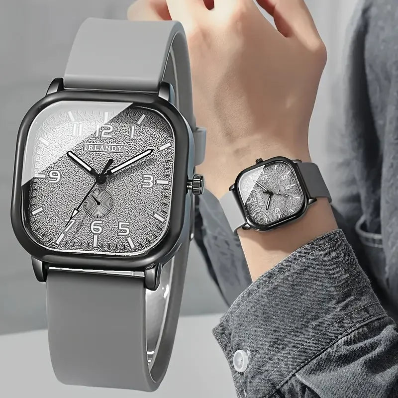 Square Silicone Sports Watch