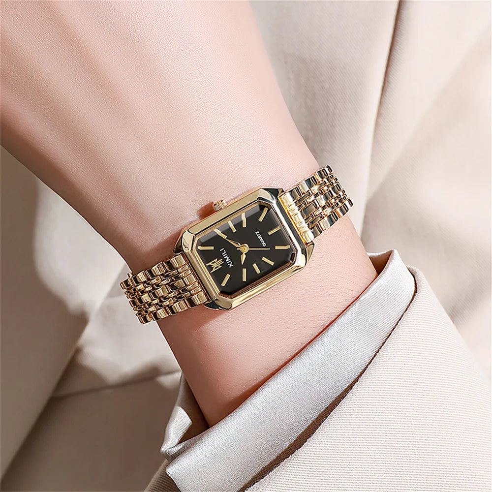 Luxury Square Gold Women Watch