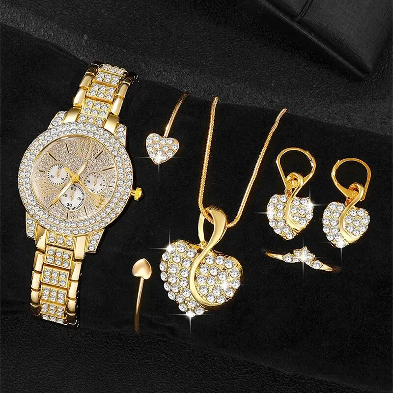 Luxury Women Jewelry Watch Set