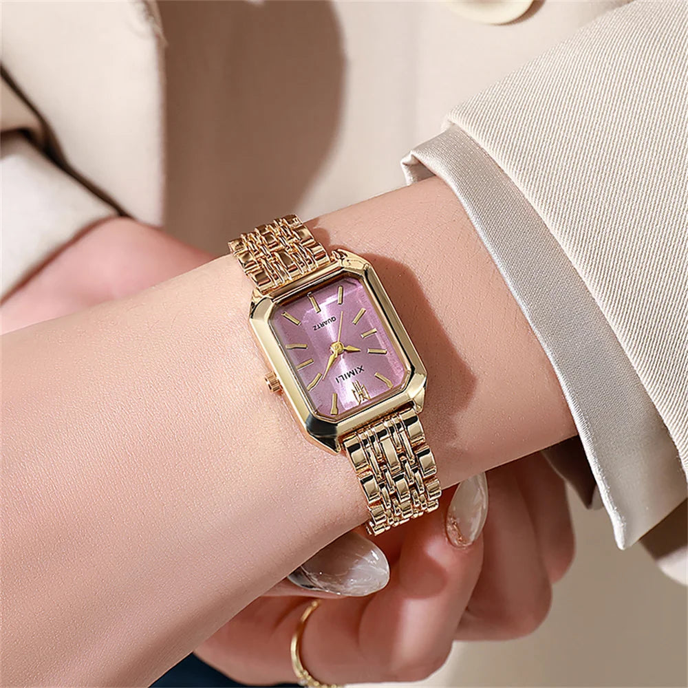 Luxury Square Gold Women Watch