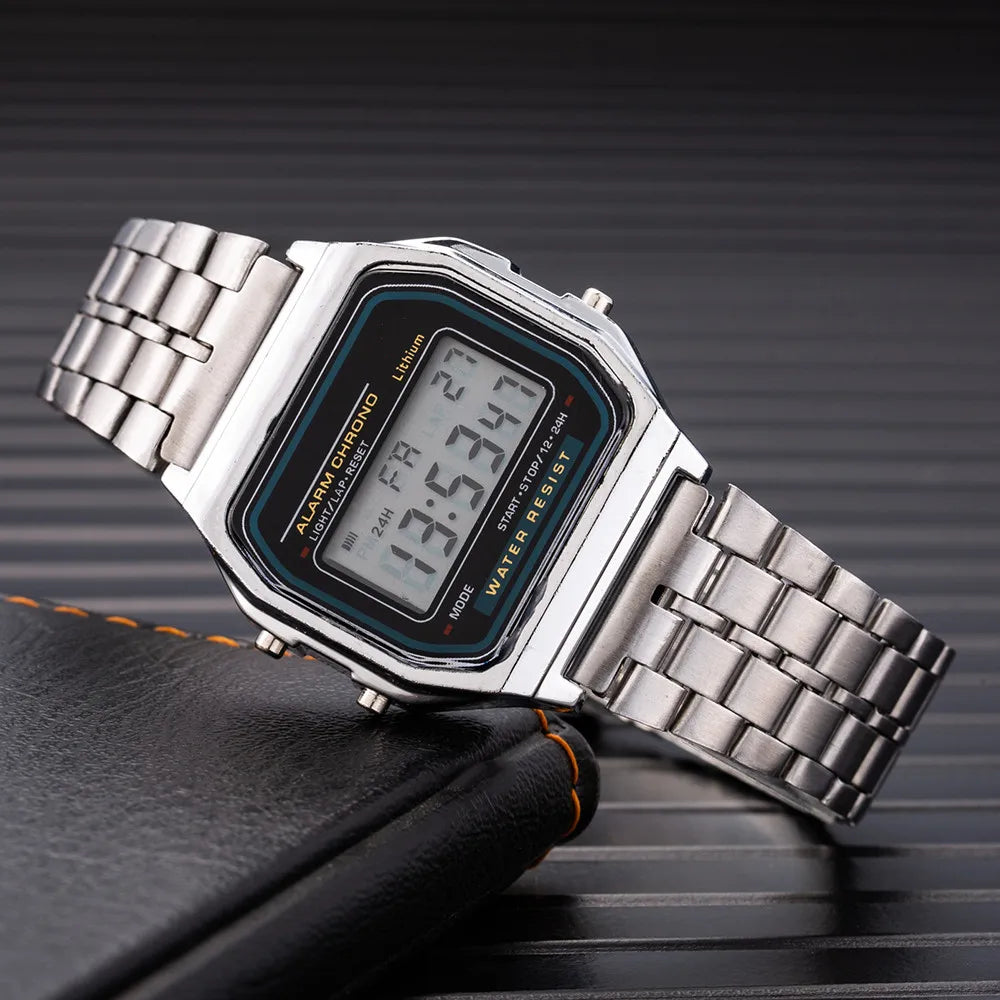 LED Steel Watch