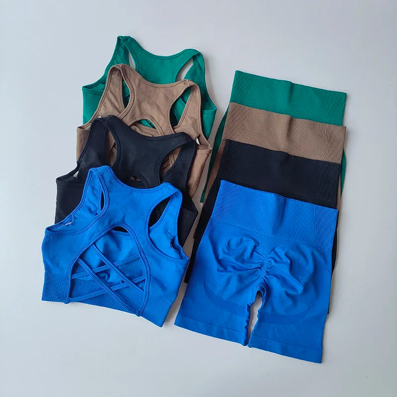 SculptFit Sports Bra & Shorts Set