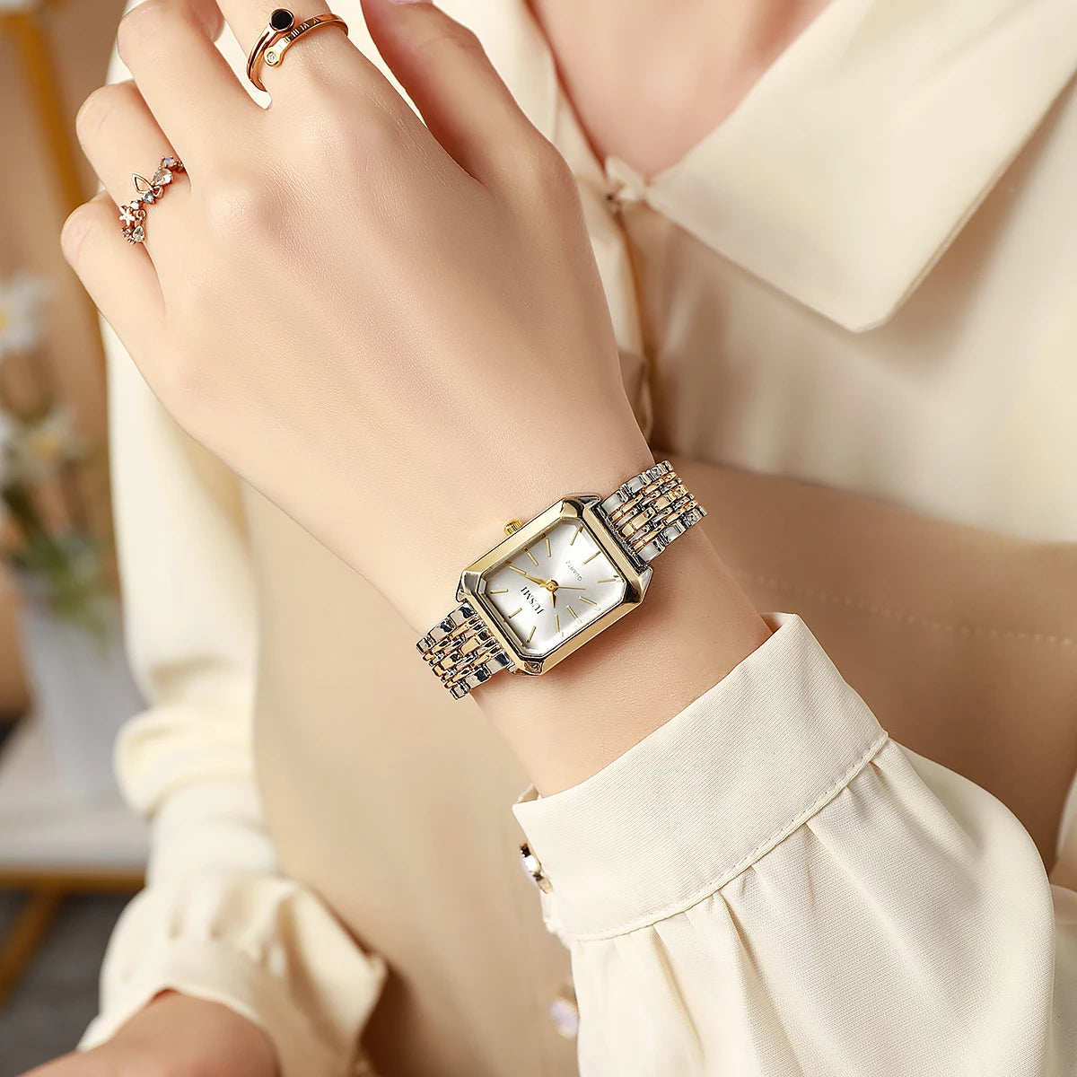 Minimal Square Steel Quartz Watch