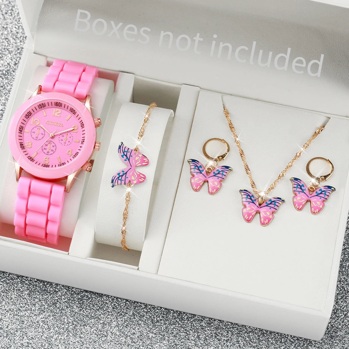 Silicone Women Watch Set