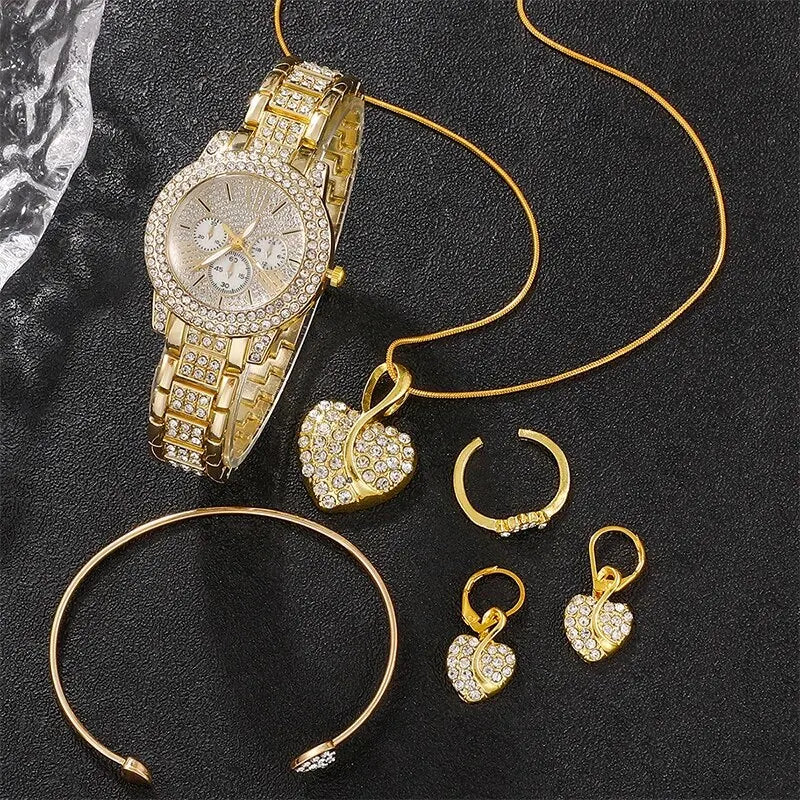 Luxury Women Jewelry Watch Set