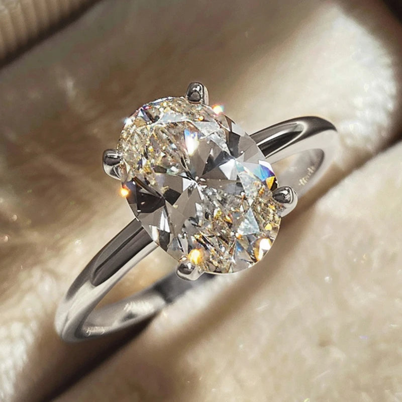 Shiny Oval Stone Ring