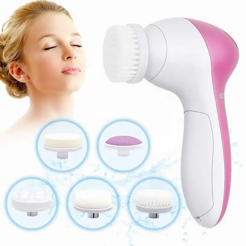 5-in-1 Facial Cleansing & Skin Care Brush