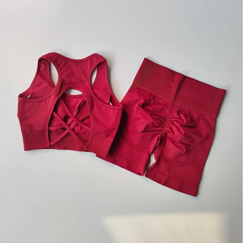 SculptFit Sports Bra & Shorts Set