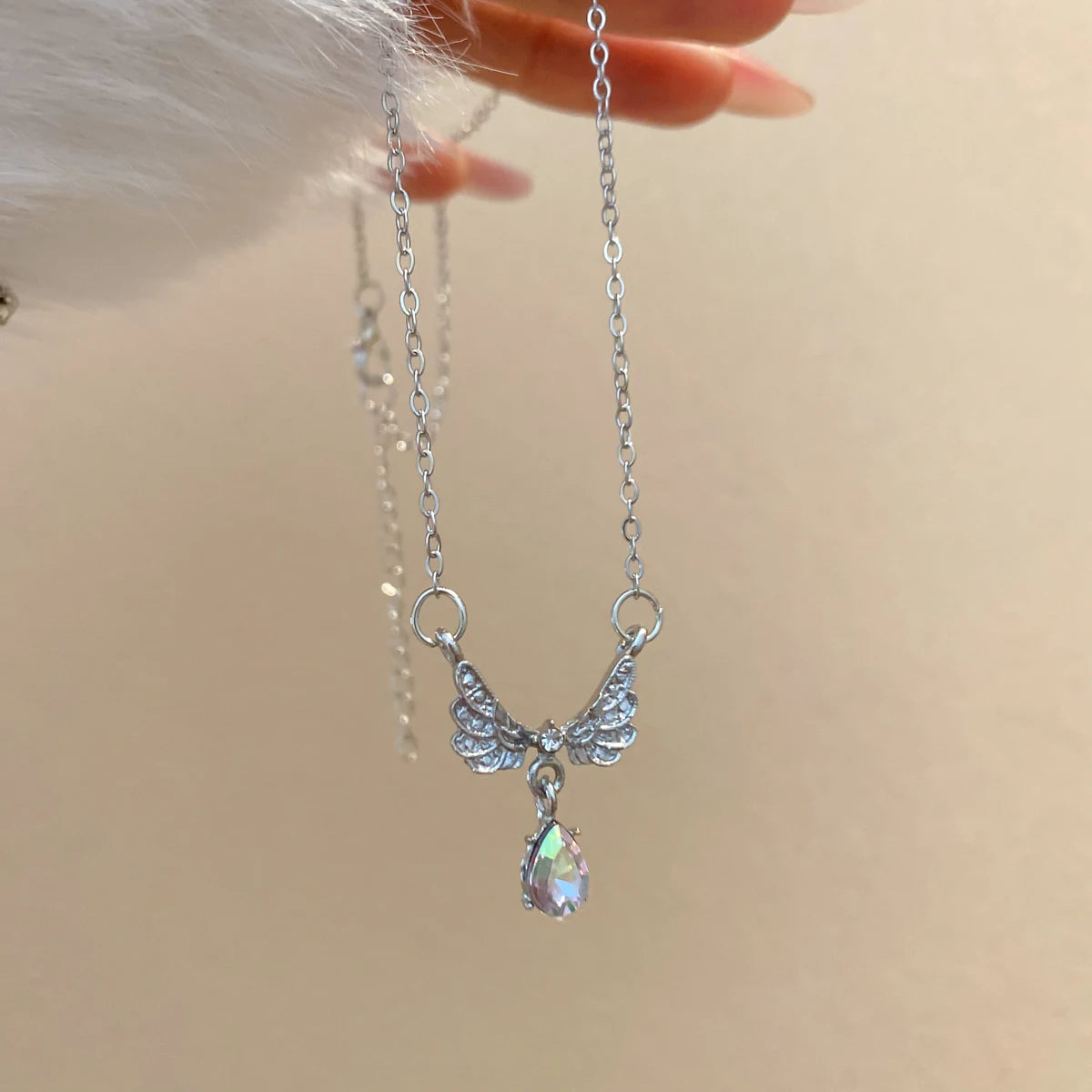Pink Bow Star Necklace