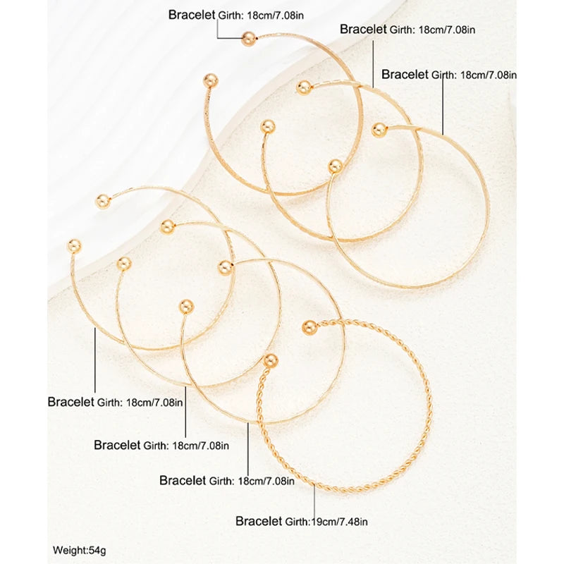 Punk Gold Bracelet Set