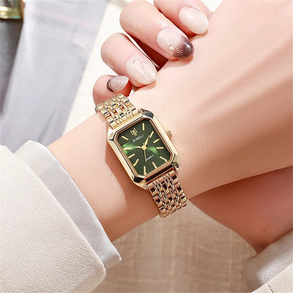 Luxury Square Gold Women Watch