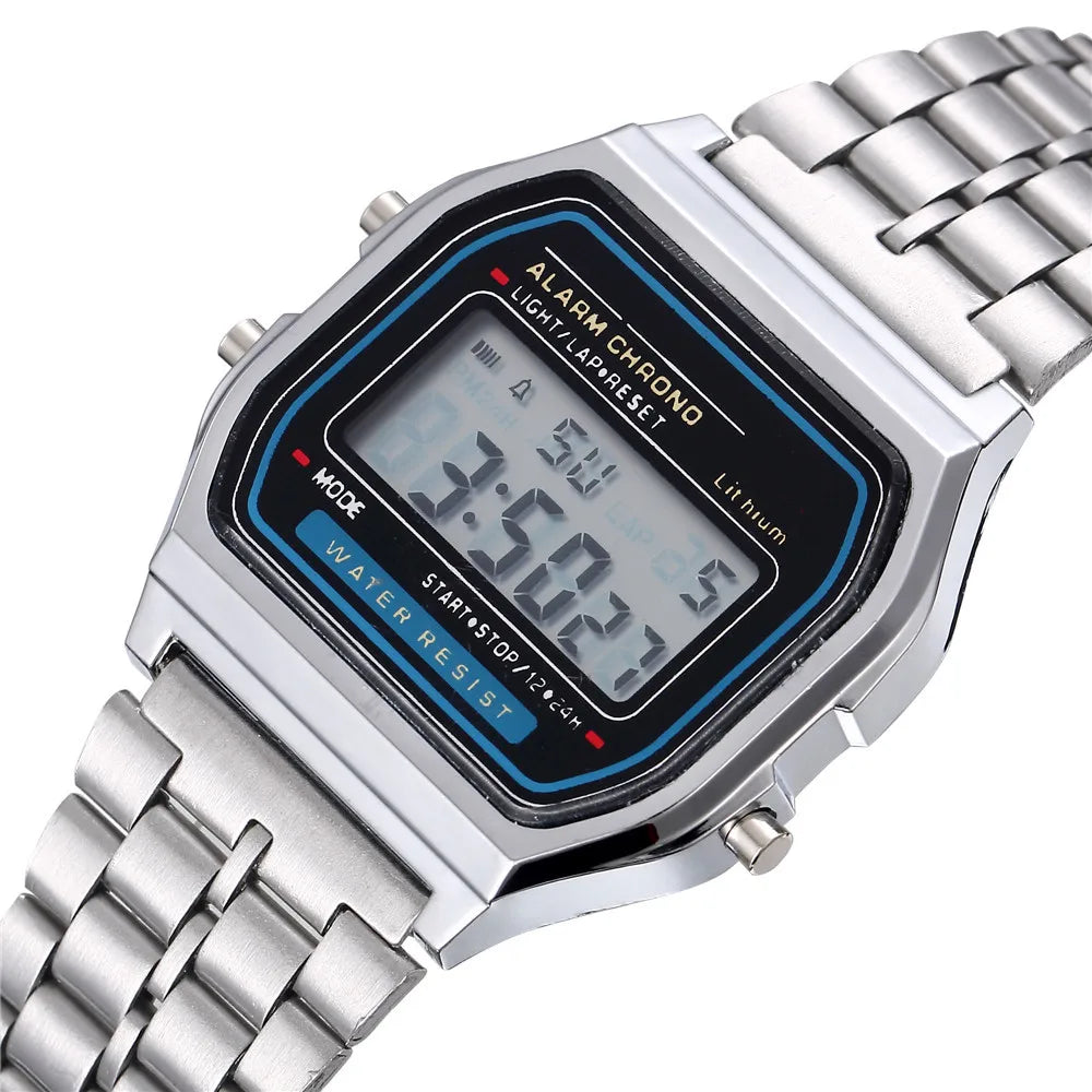 LED Steel Watch
