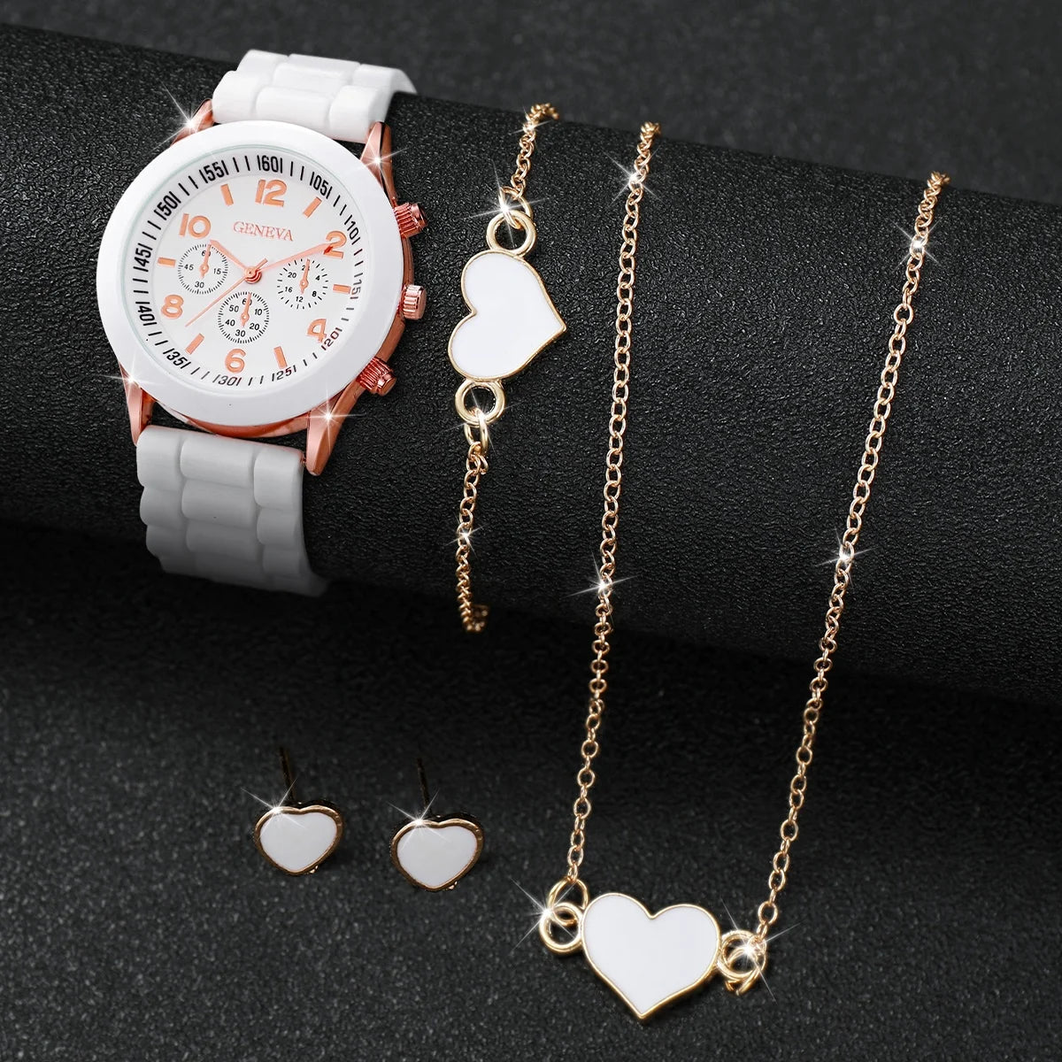 Silicone Women Watch Set
