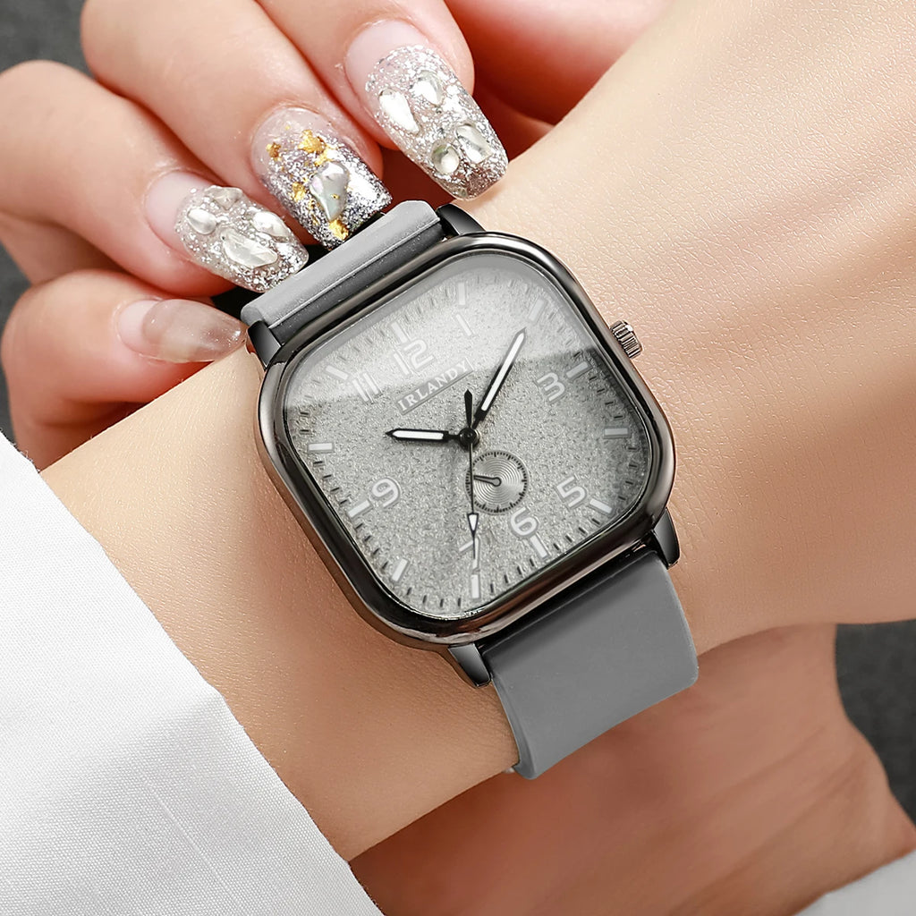 Square Silicone Sports Watch