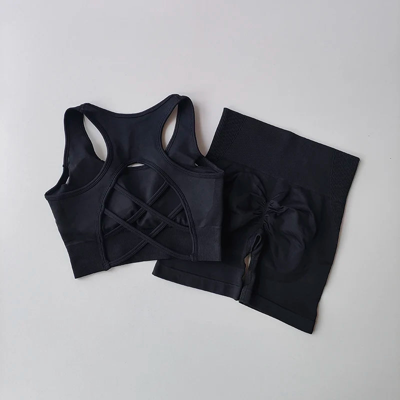 SculptFit Sports Bra & Shorts Set