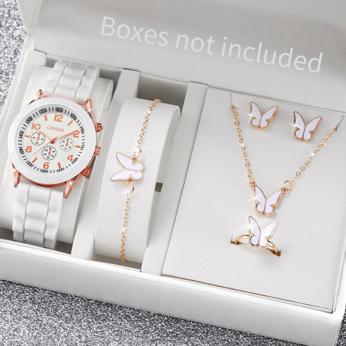 Silicone Women Watch Set