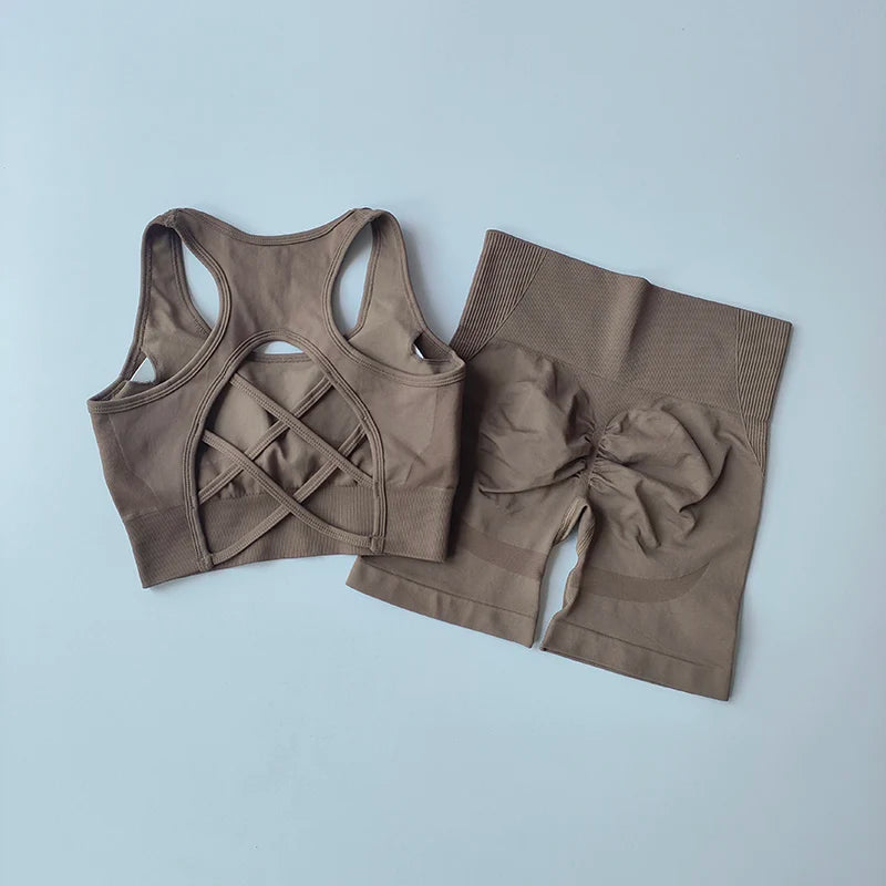 SculptFit Sports Bra & Shorts Set