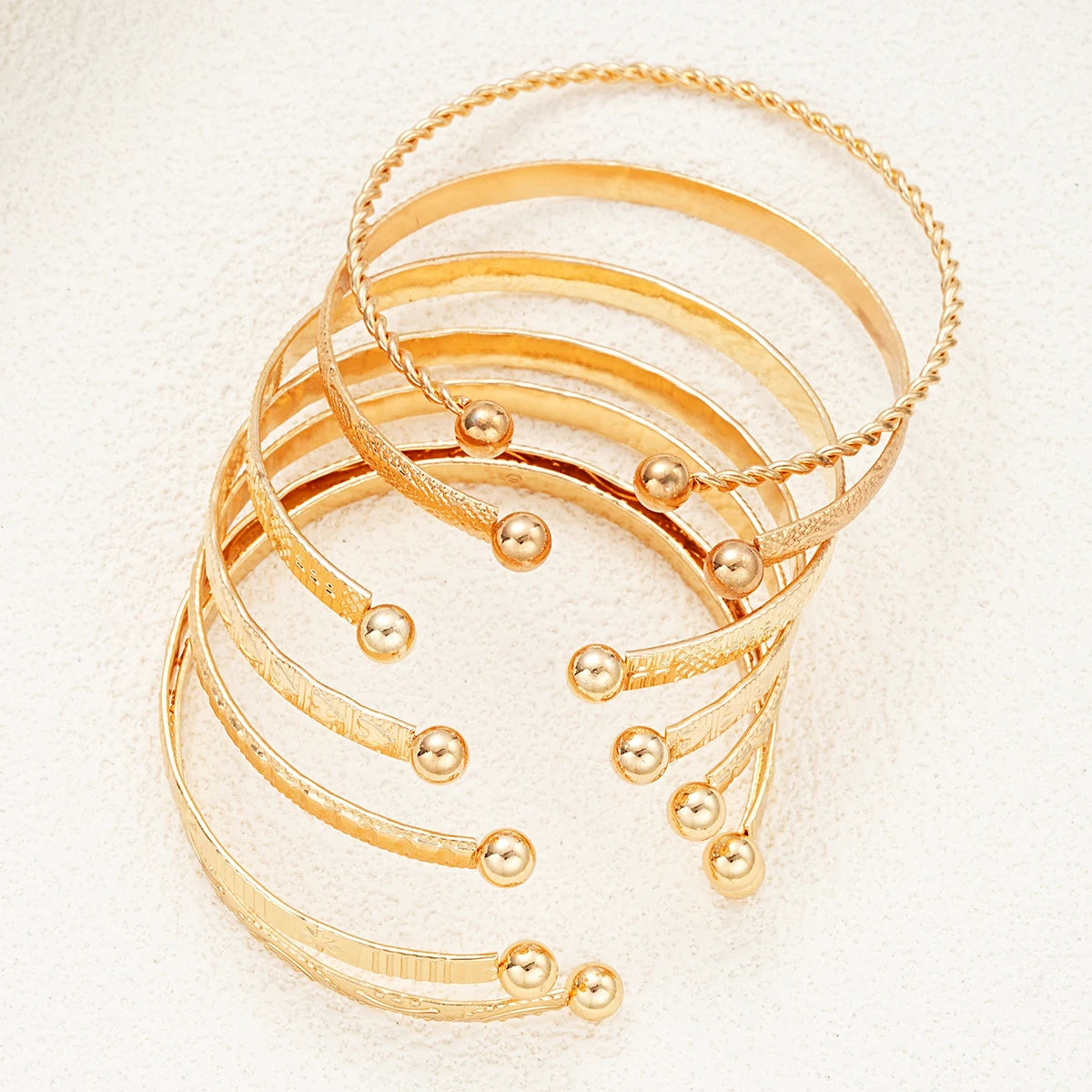 Punk Gold Bracelet Set