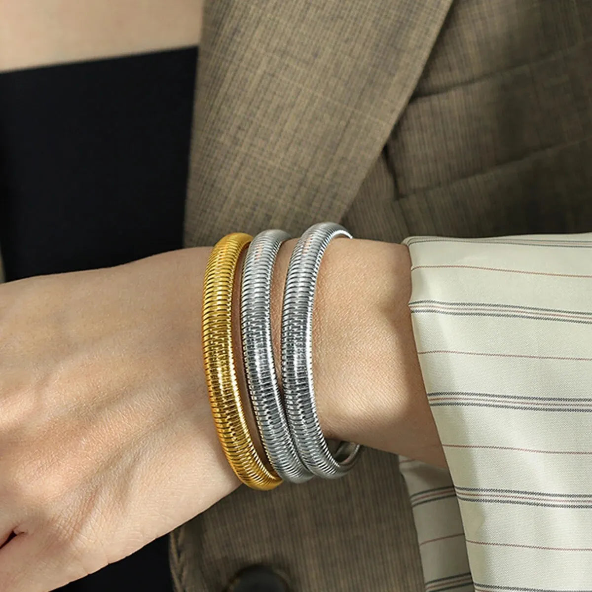 Retro Gold Steel Bracelet